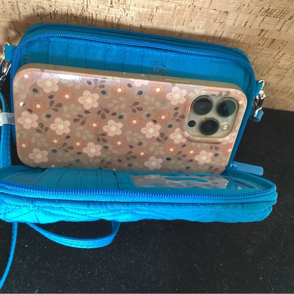 Vera Bradley Quilted Crossbody Bag in Bahama Bay Blue - Picture 6 of 8